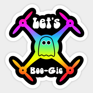 Drone Pilot Halloween Costume Party Retro Vintage Lets Boogie Sticker